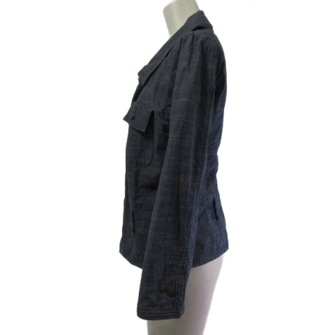 【中古】シャネル CHANEL P21187V12277 コットン ジャケット ココマーク ブルー 40  レディース_1