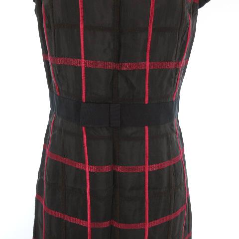 中古 トッカ Tocca ワンピース ひざ丈 半袖 チェック クルーネック 0 茶 ブラウン レディースの通販はau Wowma ブランド古着のベクトル