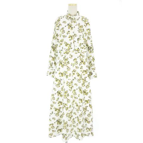 中古 ミラオーウェン ワンピース 長袖 ロング シャツ オールインワン 総柄 プリント 麻 リネン 白 ホワイト 1 Vpの通販はau Pay マーケット ブランド古着のベクトル