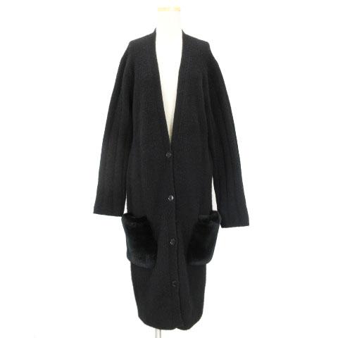 中古 アストラット Astraet カーディガン コーディガン ロング ファーポケット ニット Vネック 5415 105 0049 黒の通販はau Pay マーケット ブランド古着のベクトル