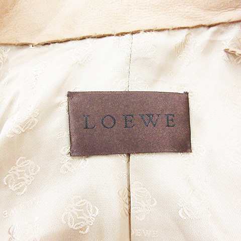 LOEWE ロエベ スエード レザー ジャケット 40 ベージュ ヴィンテージ