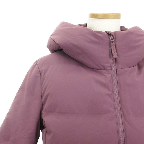 【中古】ユニクロ 美品 20AW シームレスダウンショートコート ミドル丈 フード 無地 212-429467 紫 S ■SM0｜au PAY  マーケット