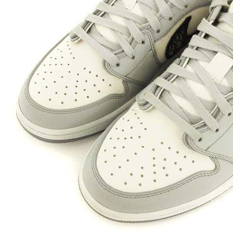 【中古】ナイキ × DIOR Air Jordan 1LOW OG スニーカー ローカット グレー CN8608-002 白 グレー 27 US9  ☆AA★｜au PAY マーケット