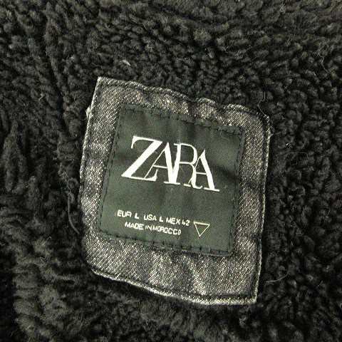 中古】ザラ ZARA デニム ジャケット Gジャン 裏ボア ヴィンテージ加工 ...