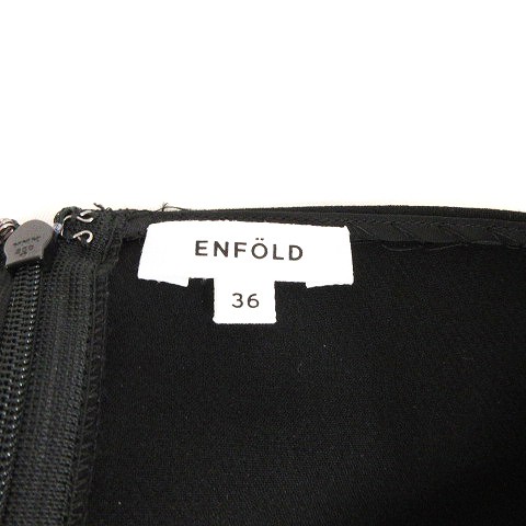 中古】エンフォルド ENFOLD 19SS コクーンワンピース ロング 長袖 無地