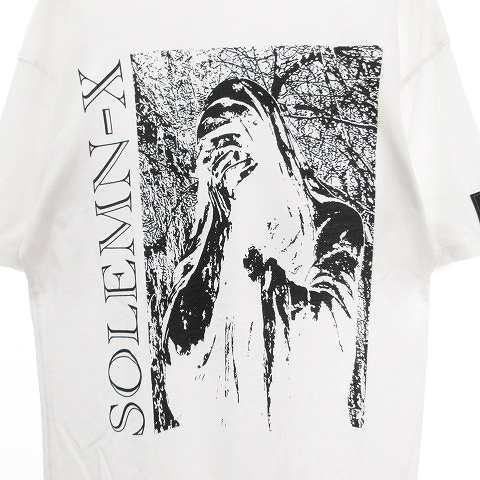 【中古】ラフシモンズ RAF SIMONS 22SS SOLEMN-X オーバーサイズTシャツ 半袖 丸首 221-M130 白 XS ☆AA★｜au  PAY マーケット