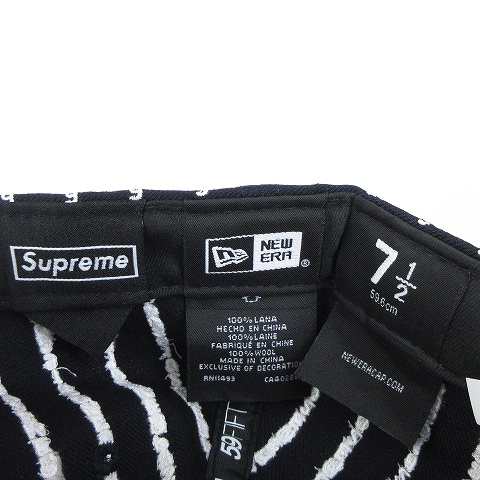 中古】シュプリーム × ニューエラ 美品 19SS Text Stripe box Logo