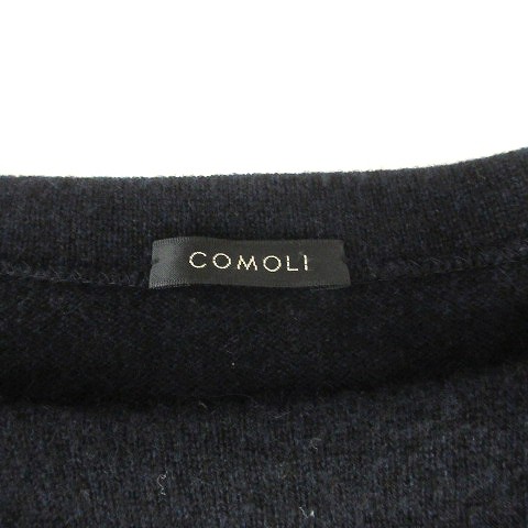 【中古】コモリ COMOLI 22AW ニット セーター 長袖 ボートネック カシミヤ W03-06007 ブラック 黒 メンズ｜au PAY  マーケット