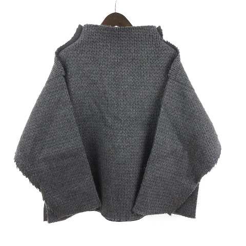 【中古】 レインメーカー BONDING KNIT TURTLE NECK ニット セーター 長袖 ハイネック 無地 RM172-036 グレー 44 LL位