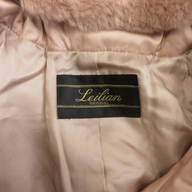 【中古】レリアン Leilian 中綿コート ミドル丈 長袖 ラビットファー ピンク 11 L位 レディース 中古】レリアン Leilian 中綿コート ミドル丈 長袖 ラビットファー