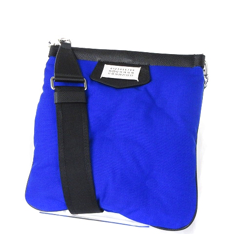 【中古】未使用品 マルタンマルジェラ 11 23AW グラムスラム スポーツフラットポケット ショルダーバッグ カバン 青の通販は