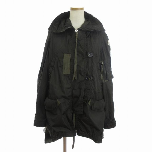 【めろめろん】★美品★SERRE★サカイ★サイズ1★ブラック★モンクレール MONCLER(モンクレール) sacaiコラボ バルーン ファー ダウンジャケット