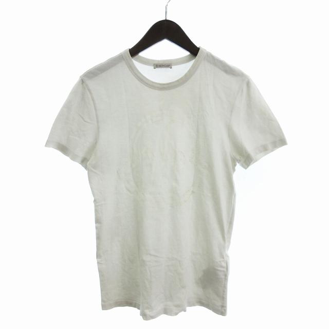【中古】モンクレール 20AW Tシャツ カットソー 半袖 クルーネック コットン プリント F20918C74810 白 XS ■GY19の通販は