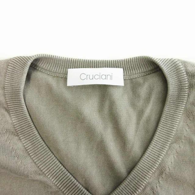 美品 クルチアーニ cruciani サマーニット 長袖 クルーネック