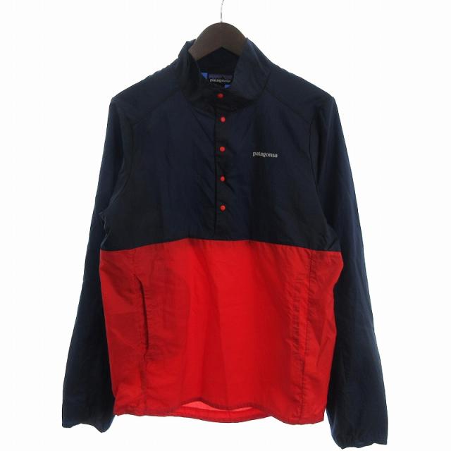 【中古】パタゴニア Patagonia ナイロンジャケット ハーフボタン ロゴ プリント STY24156SP16 赤 紺 Sの通販は 5,984円