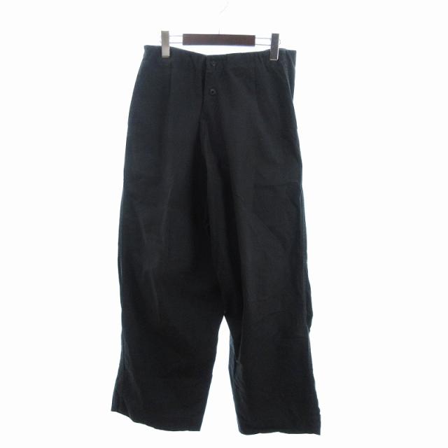 【中古】ツキ Pajama Pants パジャマパンツ ロング ワイド ワンタック コットン 無地 ボタンフライ 0041 黒 3の通販は 7,719円