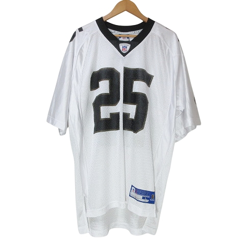 Reebok - リーボック NFL ニューオーリンズ・セインツ ユニフォーム BUSH Tシャツ 中古】リーボック NFL ニューオーリンズ・セインツ ユニフォーム
