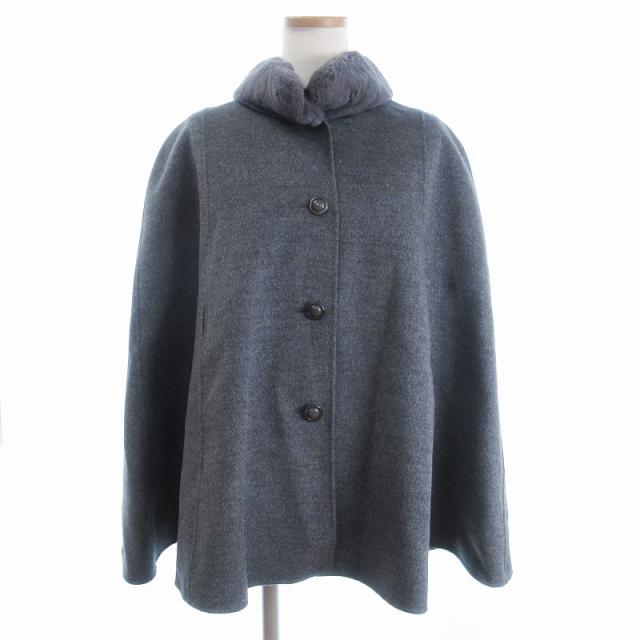 レリアン　Leilian ウールポンチョ　ケープ　グレー　Mサイズ　羽織り ニットポンチョ|レリアン | レリアン公式オンラインストア