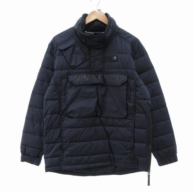【中古】ジースターロウ G-Star RAW Atoll Quilted Anorak キルティング アノラックパーカー 中綿 S 紺 ネイビー