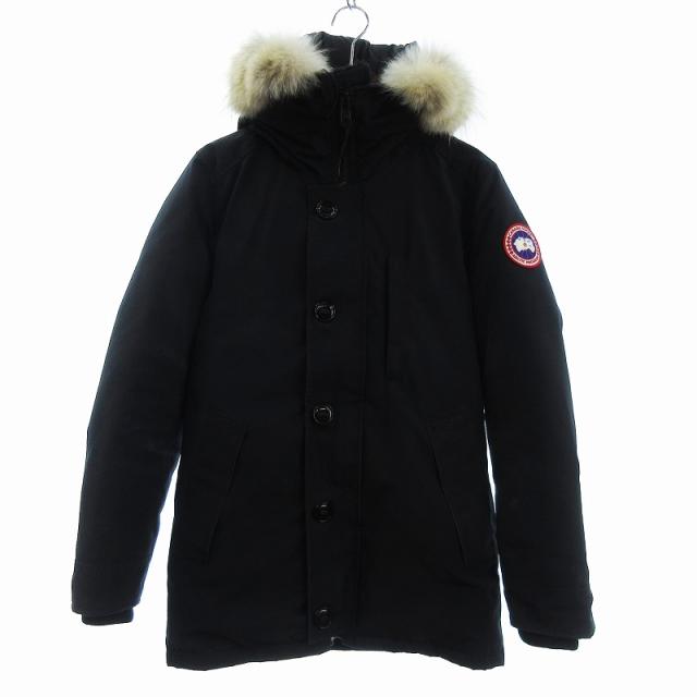 【中古】カナダグース Jasper Parka Heritage ダウンジャケット ブルゾン コヨーテファー 3438JM 紺 ネイビー XS