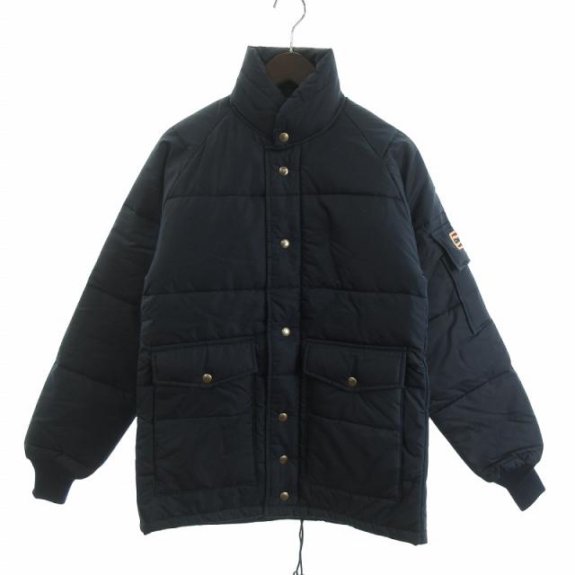 【中古】チャンピオン ヴィンテージ 70s SPARK PLUG レーシングジャケット ナイロン 中綿 USA製 紺 XS ☆AA★