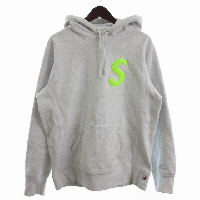 【中古】シュプリーム SUPREME 19AW S Logo Hooded Sweatshirt パーカー ロゴ 長袖 コットン グレー M ☆AA★