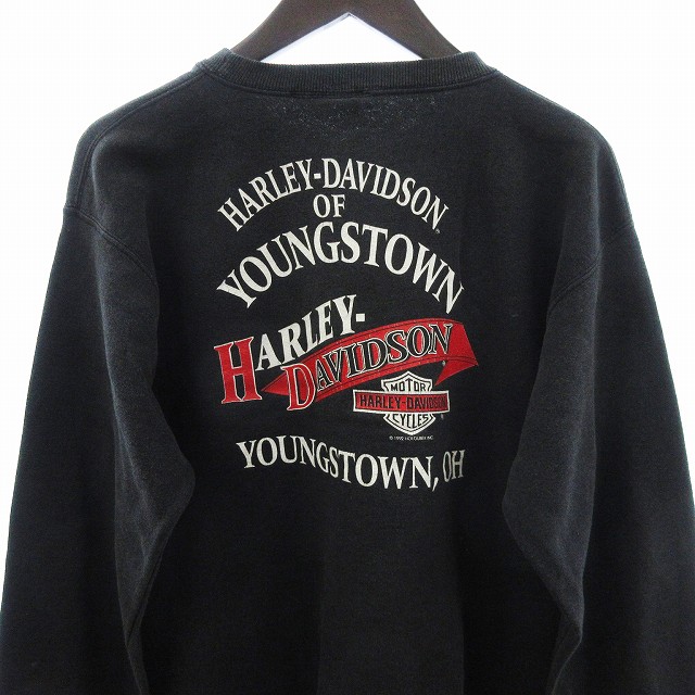 中古】ヴィンテージ Harley Davidson スウェット 裏起毛 両面プリント