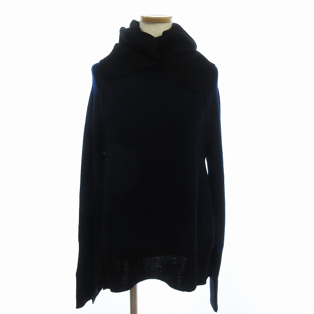 Y's YOHJI YAMAMOTO レディース 長袖 ニット Y's by Yohji Yamamoto Irregular Argyle Oversized Knit Black