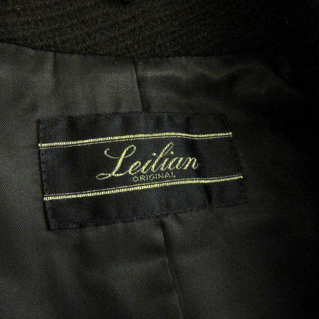 中古】レリアン Leilian ステンカラーコート カシミヤ 4B 無地 茶