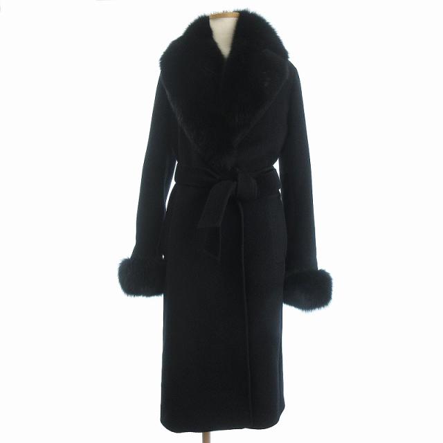 中古】ノーベスパジオ NOVESPAZIO コート ロング ショールカラー