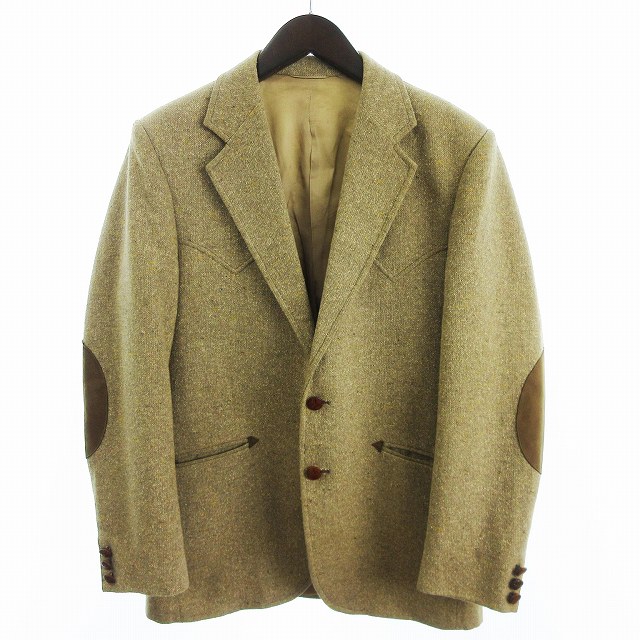 【エルボーパッチ】 ニューヨーカー コーデュロイ 2Bテーラードジャケット 茶 中古】ケニーロジャース テーラードジャケット シングル 2B エルボー