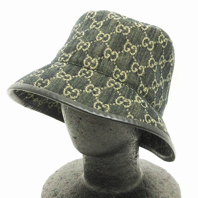 中古】グッチ GGキャンバス バケットハット 576371 3HAF8 コットン 総  