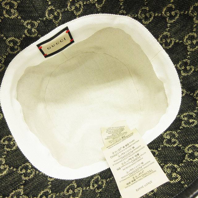 中古】グッチ GGキャンバス バケットハット 576371 3HAF8 コットン 総  
