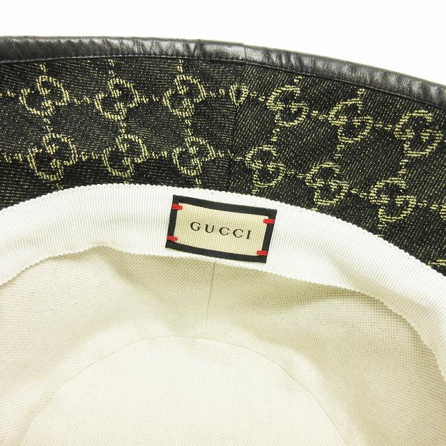 中古】グッチ GGキャンバス バケットハット 576371 3HAF8 コットン 総  