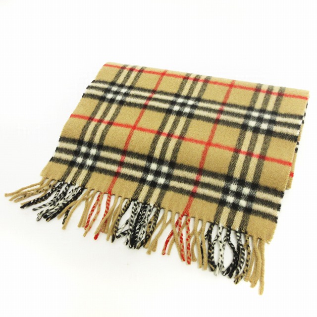 Burberrys バーバリーズ マフラー ノバチェック ベージュ系 カシミヤ