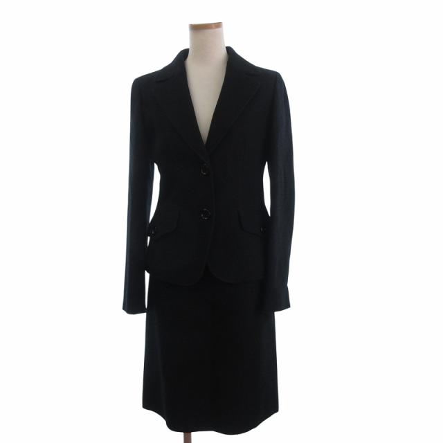 美品　Burberry バーバリーロンドン スカートスーツ　就職　黒　38 バーバリーロンドン スカートスーツ美品 - 美品 Burberry バーバリー