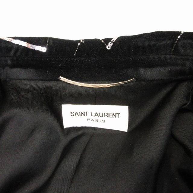 中古】サンローラン パリ スパンコール ベルベット テーラード