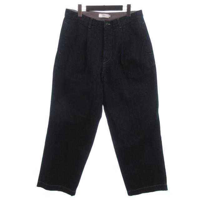 【中古】グラフペーパー 美品 19AW Colorfast denim 2 tucks pants タック デニムパンツ インディゴ 2 L位 メンズ