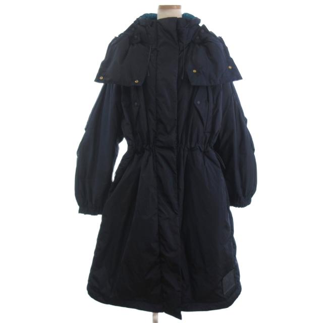 【中古】ドゥロワー Drawer ナイロン ダウン ロングコート 6525-299-0788 紺 ネイビー系 アウター レディース 中古】ドゥロワー Drawer ナイロン ダウン ロングコート 6525-299-0788