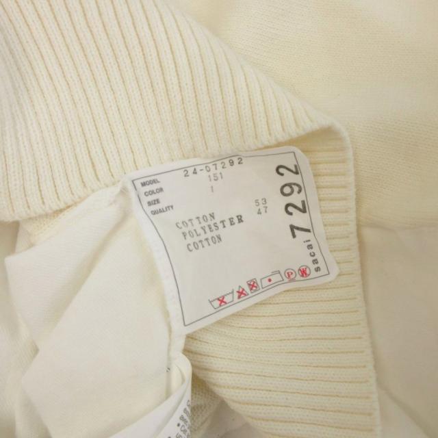 【中古】サカイ sacai 美品 切替ニットプルオーバー セーター カットソー 半袖 24-07292 白 ホワイト 1 レディース_5