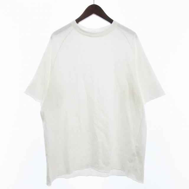 【中古】コモリ 美品 25SS LWコットン裏毛 半袖クルー トレーナー カットソー B01-05026 白 ホワイト 3 メンズ