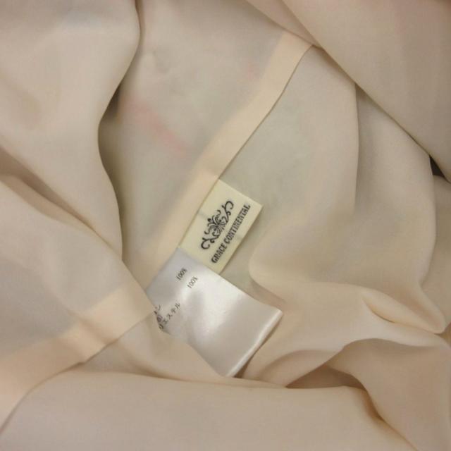 【中古】グレースコンチネンタル 美品 ワンピース ロング Vネック フレンチスリーブ 花柄 マルチカラー 36