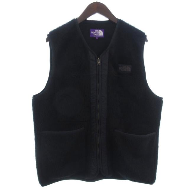 【中古】ノースフェイス パープルレーベル ナナミカ フリース フィールド ベスト N24FN030 黒 ブラック S メンズ