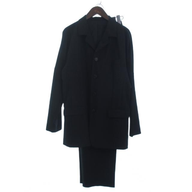 【中古】イッセイミヤケメン セットアップ テーラードジャケット ブレザー シングル パンツ スラックス ウール 黒 S