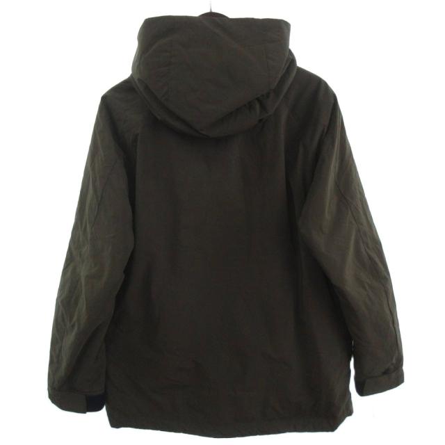 【中古】ナノユニバース 西川ダウン ジャケット ブルゾン フルジップ フード  668-9214006 緑 カーキ S メンズ 中古】ナノユニバース 西川ダウン ジャケット ブルゾン フルジップ