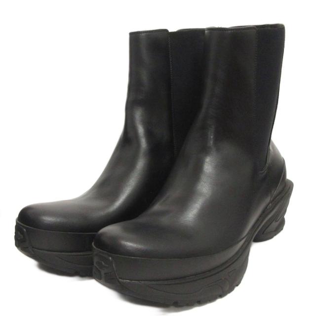 【中古】アンテッドラボ サイドゴアブーツ ショート Vertigo Heel Boots UN026101 レザー 黒 ブラック 43 メンズ