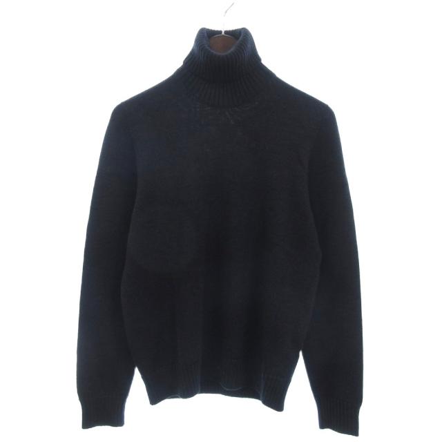 【中古】ドルモア BEAMS F 別注 ニット セーター 長袖 タートルネック 無地 ウール 21-15-0001-899 ダークグレー 44