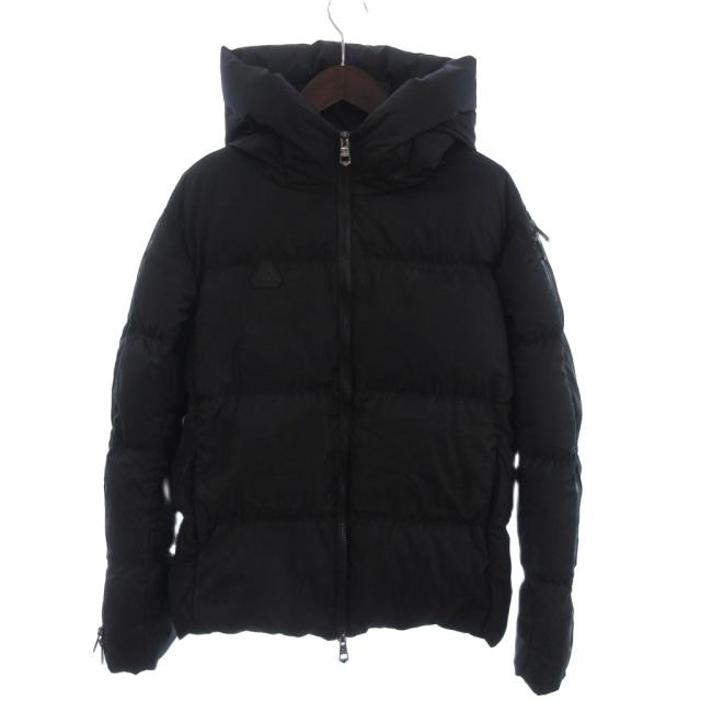 【中古】ウノピュウノウグァーレトレ リラックス 美品 ダウンジャケット ブルゾン フルジップ ワンポイント 黒 M