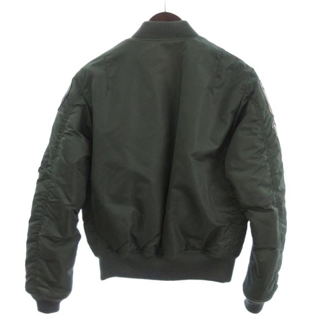 【中古】アヴィレックス TOP GUN MA-1 ジャケット ブルゾン フルジップ ワッペン 6152164 ナイロン 緑 カーキ M 中古】アヴィレックス TOP GUN MA-1 ジャケット ブルゾン フルジップ