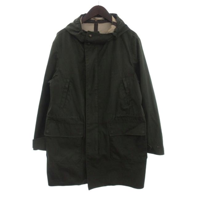 【中古】モンクレール MONCLER BOB GIUBBOTTO コートフルジップ フードコットン  緑 カーキ 1 ☆AA★ メンズ